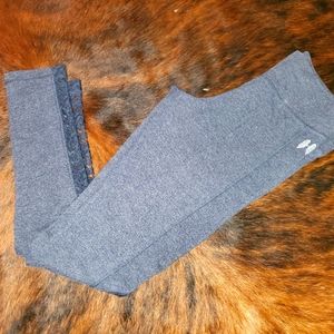 Victoria secret grey leggings with lace cut outs